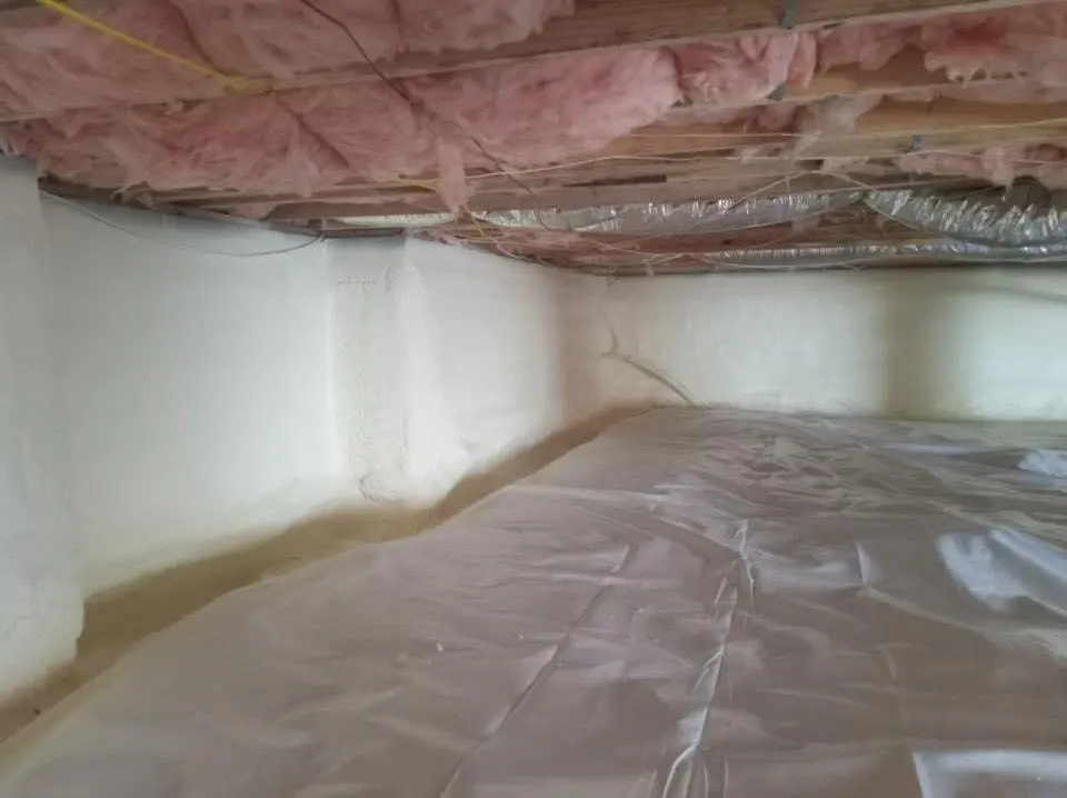 Crawl space encapsulation with closed-cell spray foam for Roof Maintenance in Albany